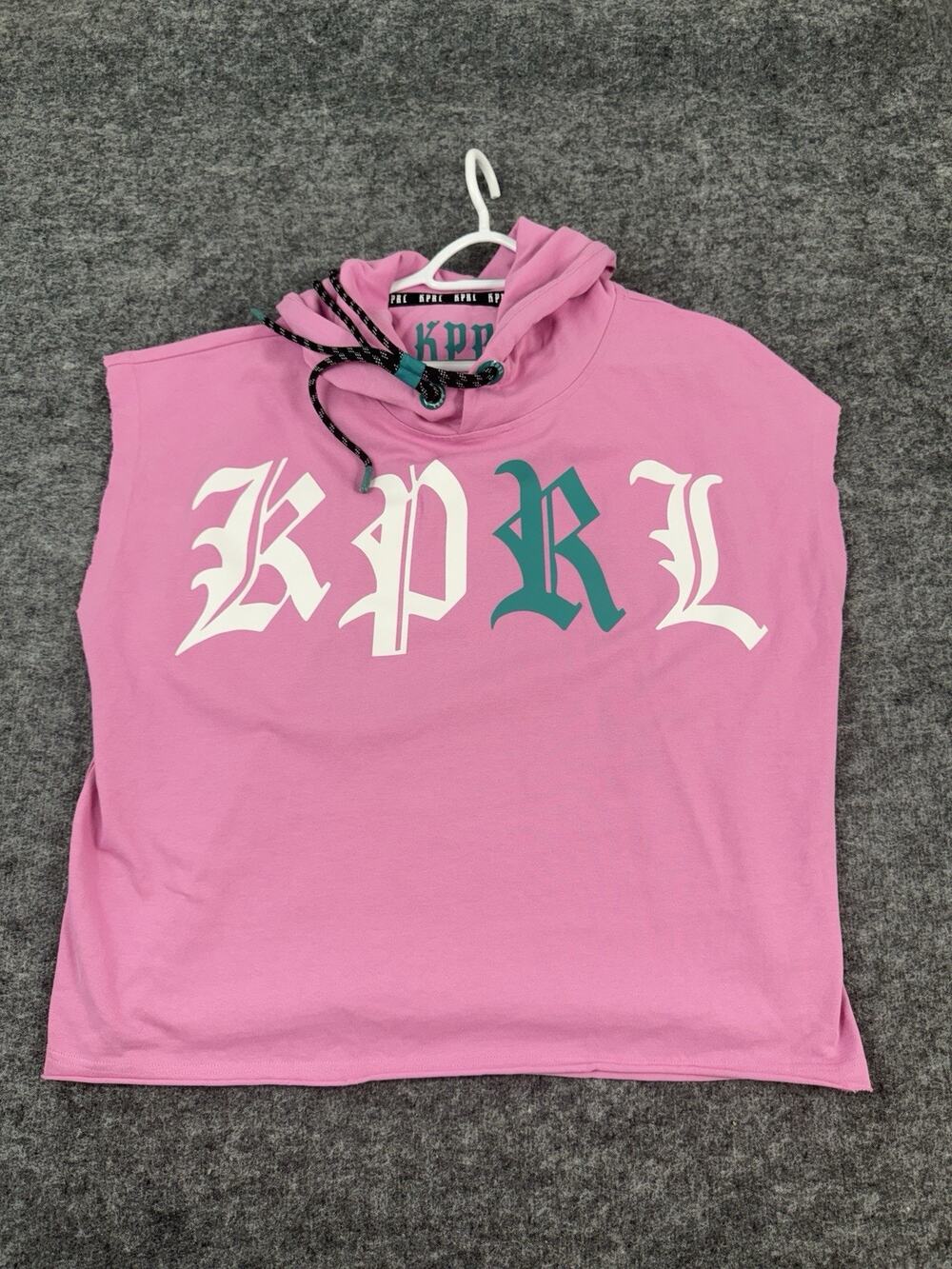 Kaporal Hoodie Mens Large Pink Gothic Oversized Shirt KPRL Y2k Streetwear N83